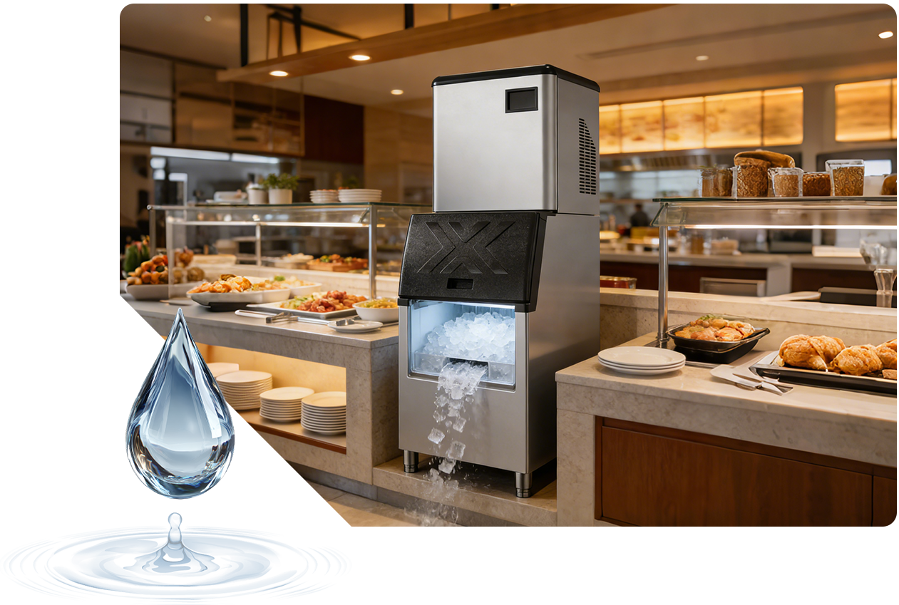 Máy làm đá khối dạng chia